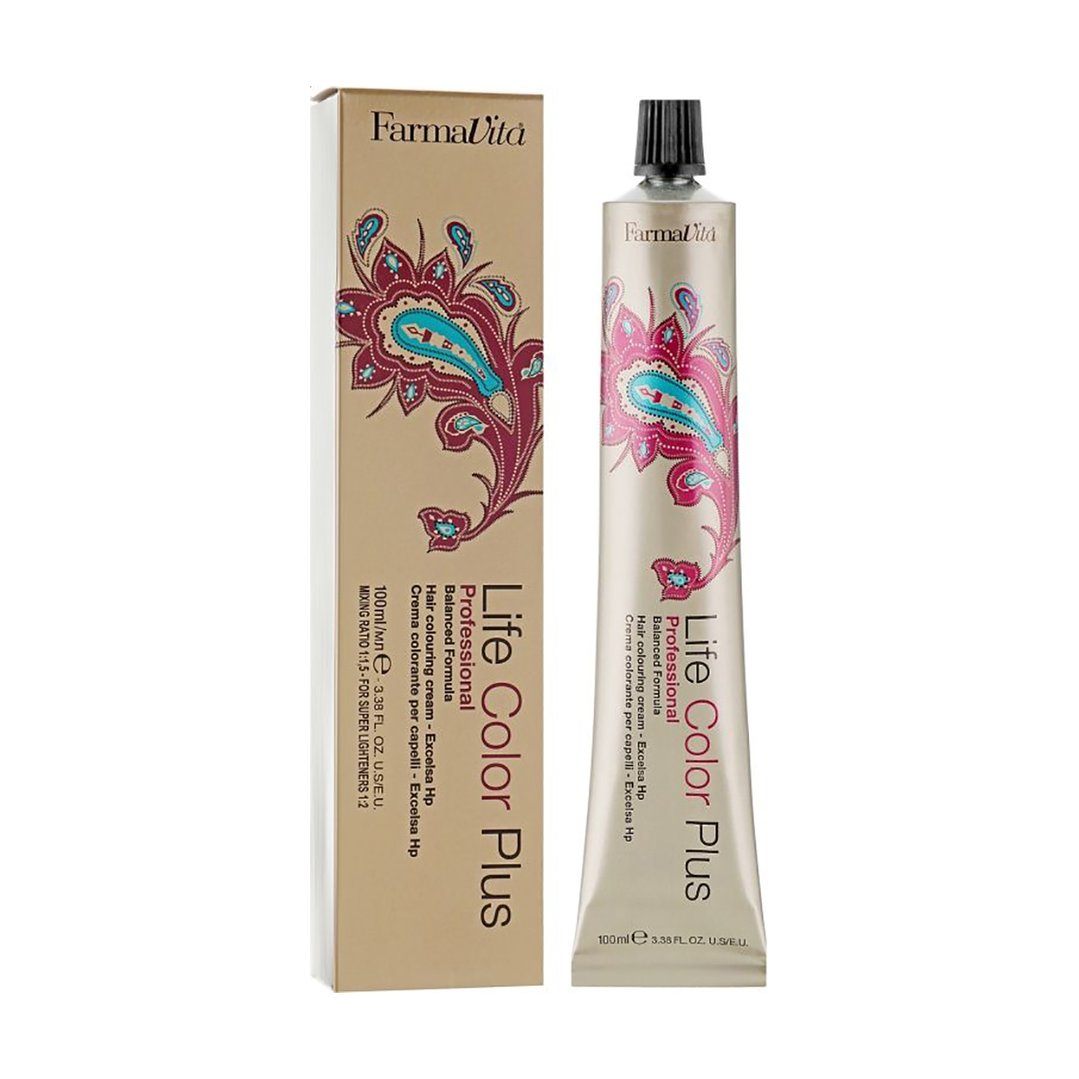 Уцінка! Перманентна крем-фарба для волосся FarmaVita Life Color Plus Hair Colouring Cream 6.7 Світлий коричневий кашемір, 100 мл